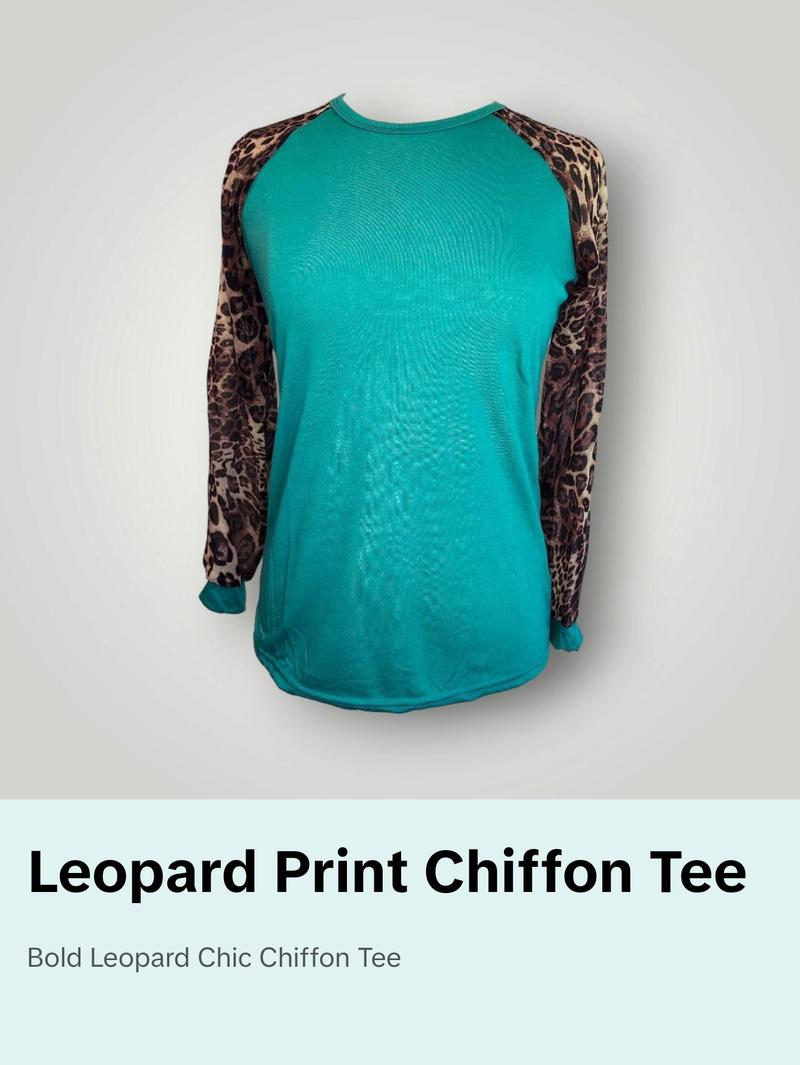 Sammie Jo Green Leopard Chiffon Shirt Long Sleeve Top Womenswear Blouse Lady Sleeve Shirt Fashion Round Neck Longsleeves Summer Comfort Casual long sleeve shirt women Sammie Jo Green Leopard Chiffon Shirt Long Sleeve Top Womenswear Blouse Lady Sleeve Shirt Fashion Round Neck Longsleeves Summer Comfort Casual long sleeve shirt women