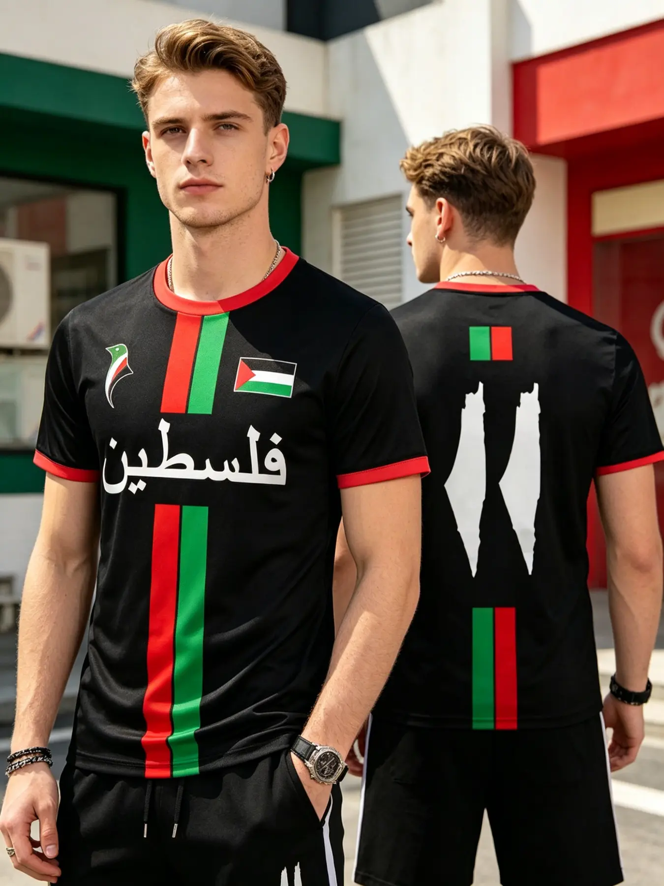 2026 New Palestine Football T-Shirt, Unisex Soccer Jersey, Sports Tee for Men and Women, Casual Sporty Top, Casual Sports Jersey, Sports Tops