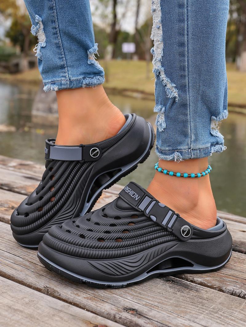 Ubetif Summer Women's Clogs Outdoor Thick Sole Non-Slip Odor Resistant Durable Quick Drying Soft Beach Sandals