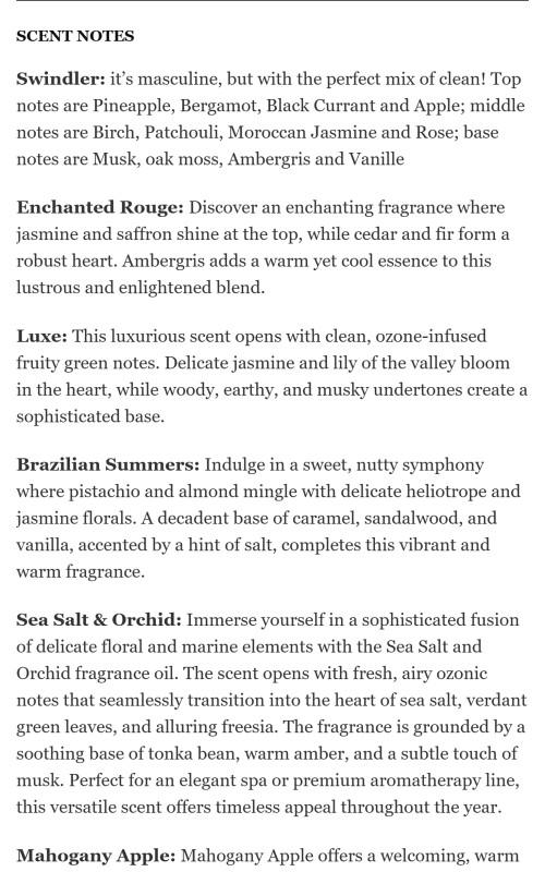 Scented Diffuser Oil