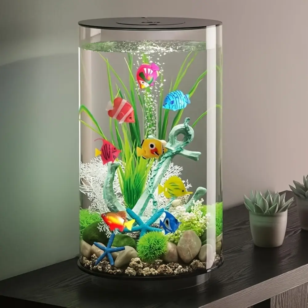 floating aquarium fish set, suitable for realistic plastic tropical fish decoration in aquariums and bathrooms, Aquatic Plants, Fish Tank Decorations