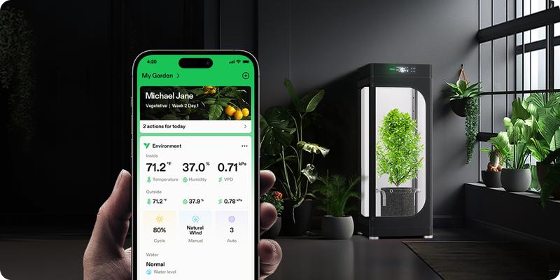 VGrow All-in-One Smart Grow Box, Professional System with Samsung LM301H EVO Grow Light, Advanced Circulation & Ventilation System, Irrigation, Nutrient, Magnetic Window for Indoor Hydroponics