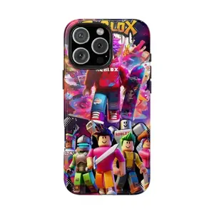 Roblox Video Game Pixel Gaming Trend Tough Phone Case. Edgy Gamer Aesthetic Heavy Duty Shockproof Anti Drop Protective Smartphone Cover for iPhone 17 Pro Max 16 Air 15 14 13 12 11. Cool Gamer Gift.