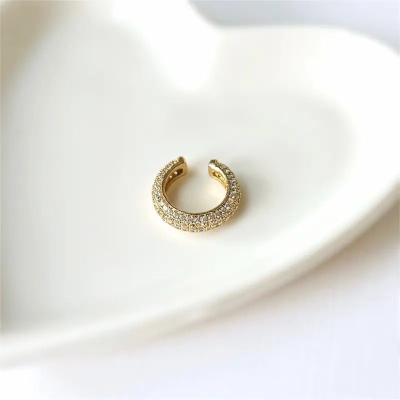 Bright gold ear cuff