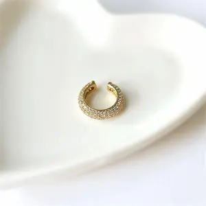 Bright gold ear cuff