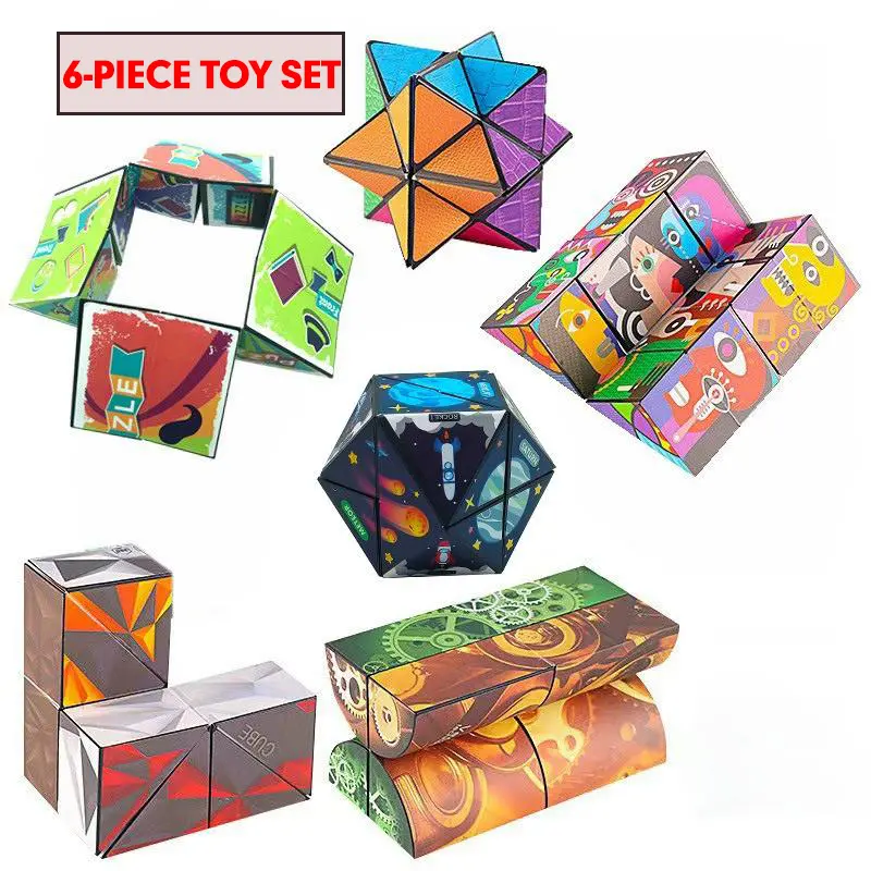 fidget/Stress Relief Toys - Educational Toys - 3D Folding Toys - 3D Infinity Multifunctional Cube - Children's Holiday Gifts