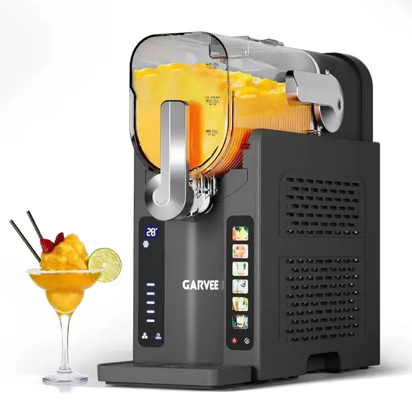 GARVEE Slushie Machine 70 oz (2.1L) , Frozen Drink Maker with 3 Preset Modes (Slush, Frappe, Milkshake), LED Display, Auto-Clean & One-Touch Dispensing, Ideal for Margaritas, Smoothies & Ice Cream