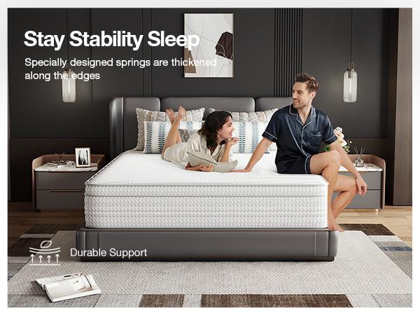 Fiberglass-Free Full/Queen/King Hybrid Mattress -6/8/10/12/14 Inch-Perfect Balance of Softness & Firmness: High-Quality Mattress for All Sleepers & Body Alignment-Motion Isolation Mattress.Holiday Haul Fiberglass-Free Full/Queen/King Hybrid Mattress -6/8/10/12/14 Inch-Perfect Balance of Softness & Firmness: High-Quality Mattress for All Sleepers & Body Alignment-Motion Isolation Mattress.Holiday Haul