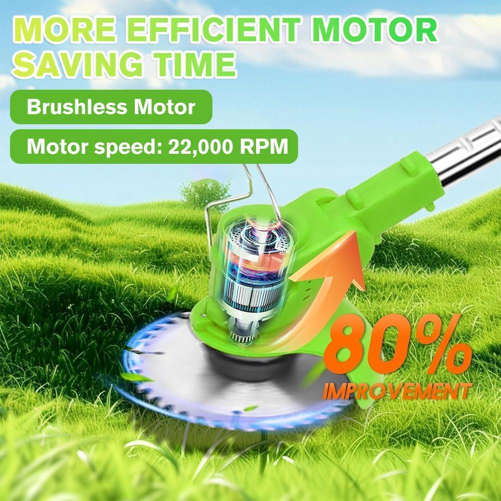 Cordless Electric Weed Eater 3-in-1, Lightweight Grass Trimmer with 2 Batteries, Stringless Lawn Edger & Brush Cutter for Yard and Garden,for Valentine’s Day Gift