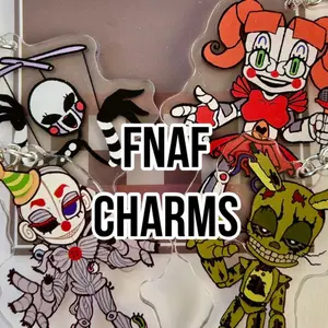 FNAF 7cm Acrylic Charms: William Afton, Marionette, Ennard, Circus Baby/Elizabeth (Double Side Print)