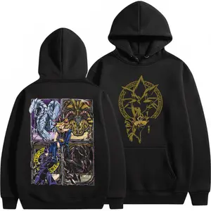 Anime Card Battle Hoodie, Dark Mage & Dragon Graphic Hoodie, Yugioh Yu-gi-oh Retro Y2K Streetwear Hoodie, Unisex Hoodie Sweatshirt, Anime Fan Gift- Lover