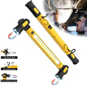 super bright Under Hood Work Light Bar, LED Magnetic Light Bar with Hooks, 5000mAh Cordless Rechargeable Hood Light for Mechanic/Car Repairing/ Camping