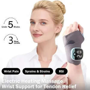 Upgrade Wrist Massage Tendon Sheath Brace Pulse Magnetic Unit Relieves Muscle Pain Numbness Swelling Cordless Portable USB-C Rechargeable 5 Modes 9 Levels ,Therapy