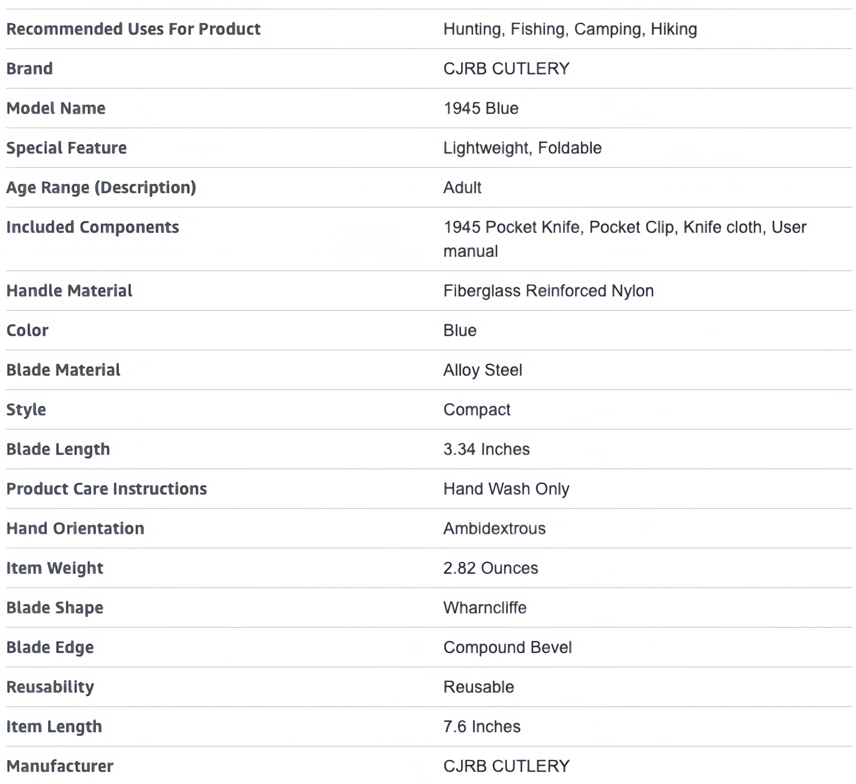 CJRB Pyrite-Light Pocket Folding Knife - 3.34'' AR-RPM9 Steel Blade, Pocket Clip, Multi-Tool Knife for Camping, Hiking & Fishing - Survival Gear