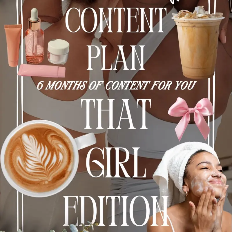 That Girl Content Ideas - 6 Months of Pre-Planned Content for Content Creators with Ideas, Bonus Ideas, and Quick Tips