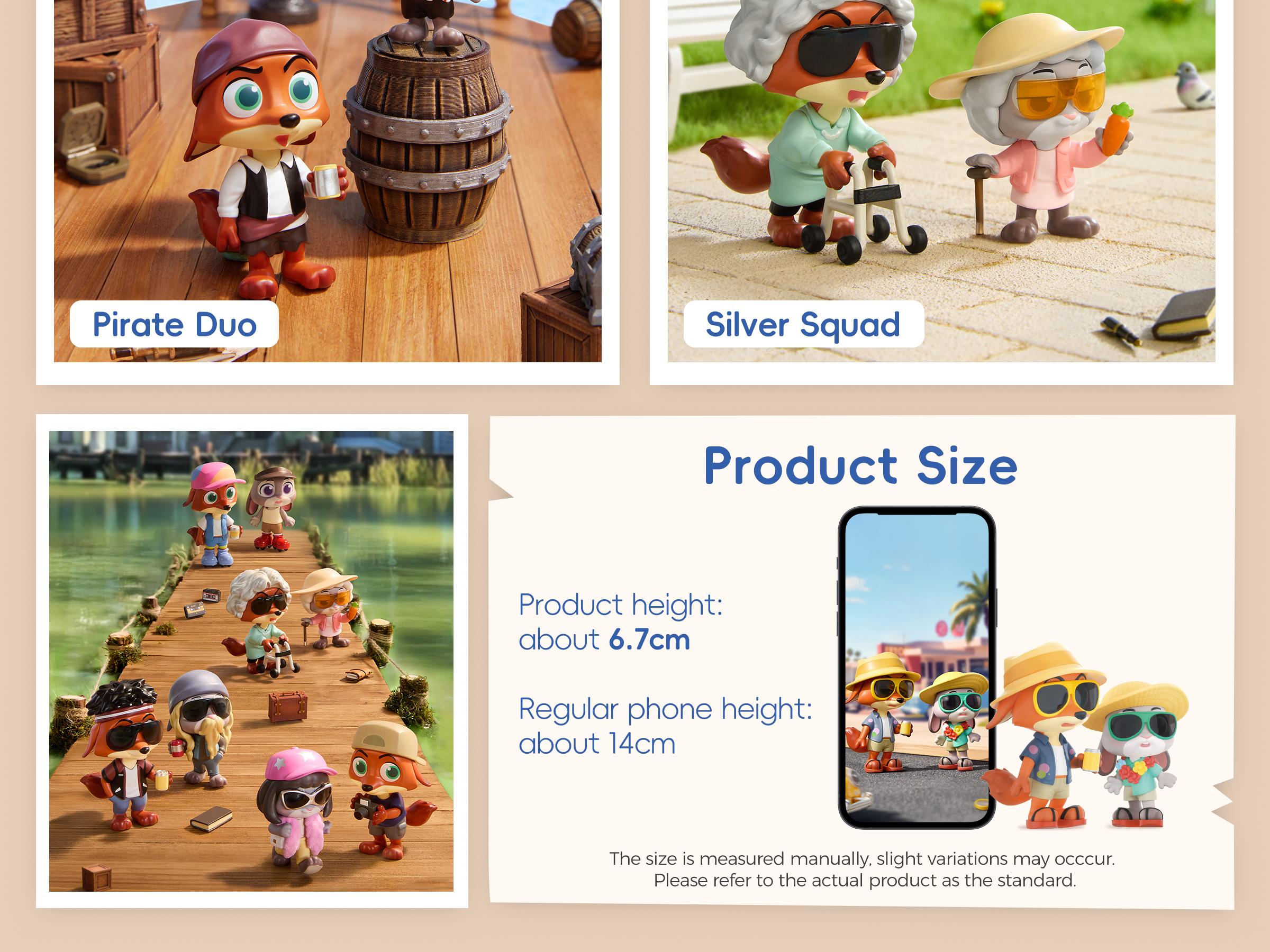 Disney Zootopia Partners Disguise Series Figurine Blind Box - Cute Desktop Ornaments for Couples, Random Surprise Gift Set for Girls Birthdays