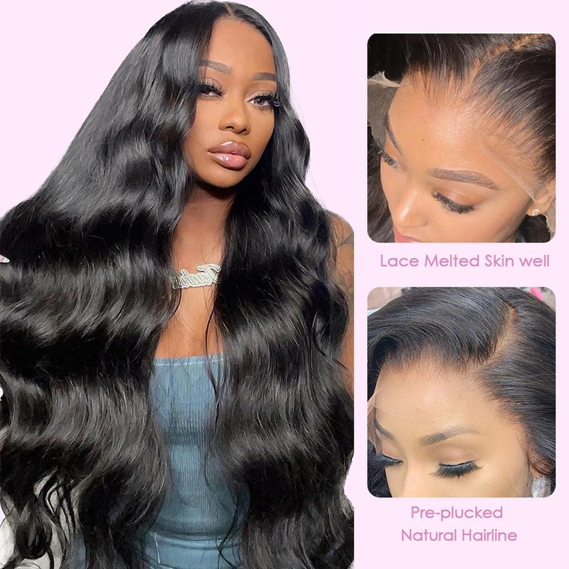Pizazz Hair Body Wave Ready To Go Glueless Wigs 13x6 Pre Cut HD Lace Frontal Wig with Natural Pre plucked Hairline