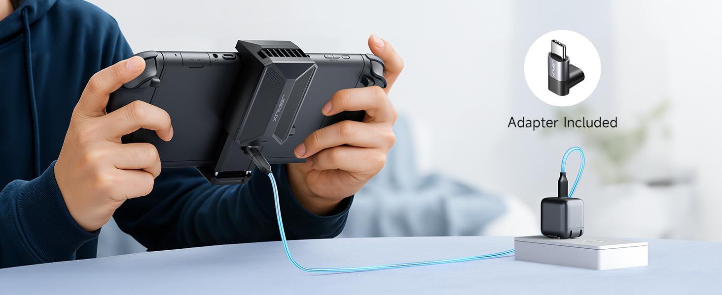 JSAUX Cooling Fan for Nintendo Switch 2 (2025), Cool Down Accessories for Switch 2 (Stepless Adjustable Fan Speed), Cools to Enhance Performance & Extend Console Battery Life - Black (GP0201A)