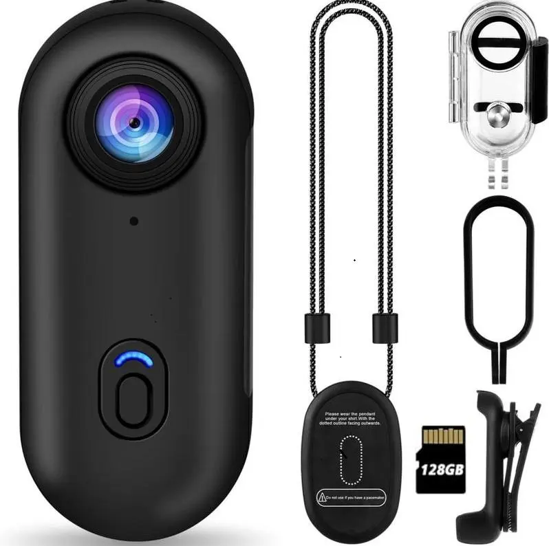EvoMi 4K EIS WATERPROOF SPORTS CAMERA - Magnetic Wearable 1080P Pet Riding Camera｜128GB Memory + Bluetooth｜IPX8 Shake Resistant Outdoor Camera(Traveling/Skiing/Vlogging)WHITE camera  security tiktokshopspringglowup