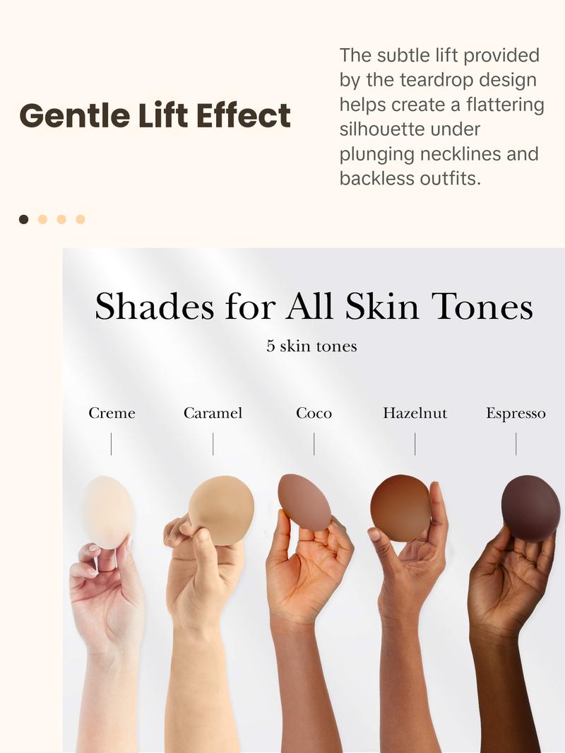 Nippies Skin Teardrop Adhesive Nipple Covers, Fits A-B Cups