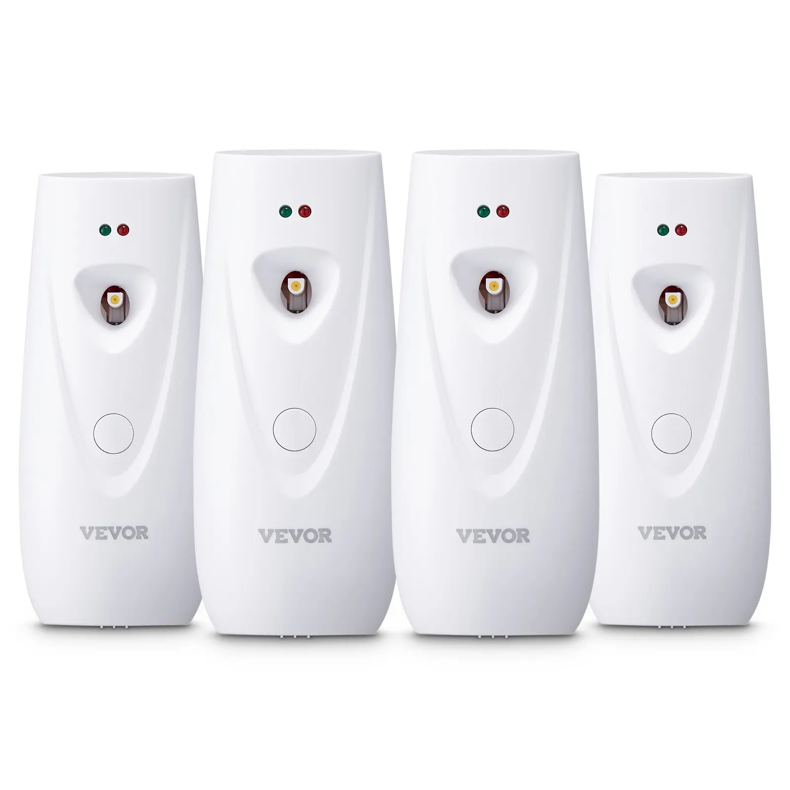 【Summerfinds】VEVOR Automatic Air Freshener Spray Dispenser 4-PackWall Mounted or Free StandingBattery OperatedMultiple Time Settings for HomeIndoorBathroomsOfficesHotelsCommercial PlacesWhite, Scented, Aroma