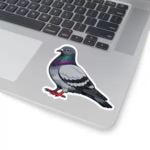 Pigeon Sticker — Cute Urban Bird Kiss-Cut Decal