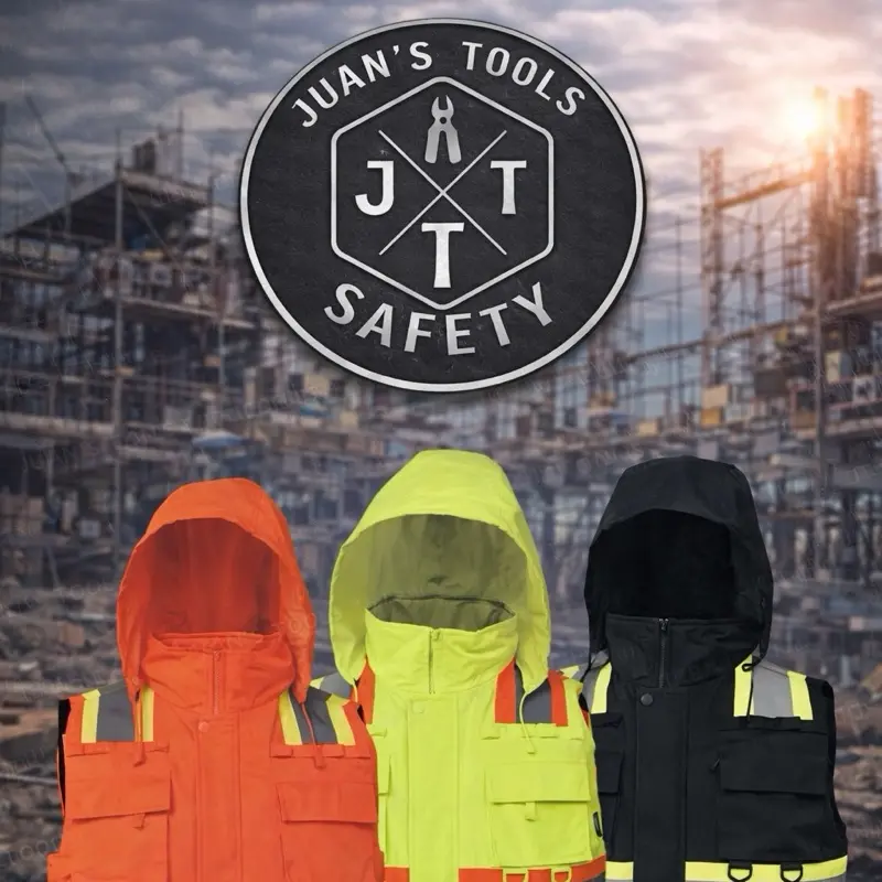 Multipocket, High viz, puffy vest.