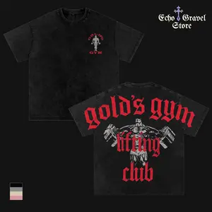 Limited Gold’s Gym Bodybuilding Vintage Washed T-Shirt – Oversized Pump Cover Workout Tee, Heavyweight Cotton Muscle Training Body Shirt, Gym Fitness Streetwear Outfit for Men, Gift for Lifters