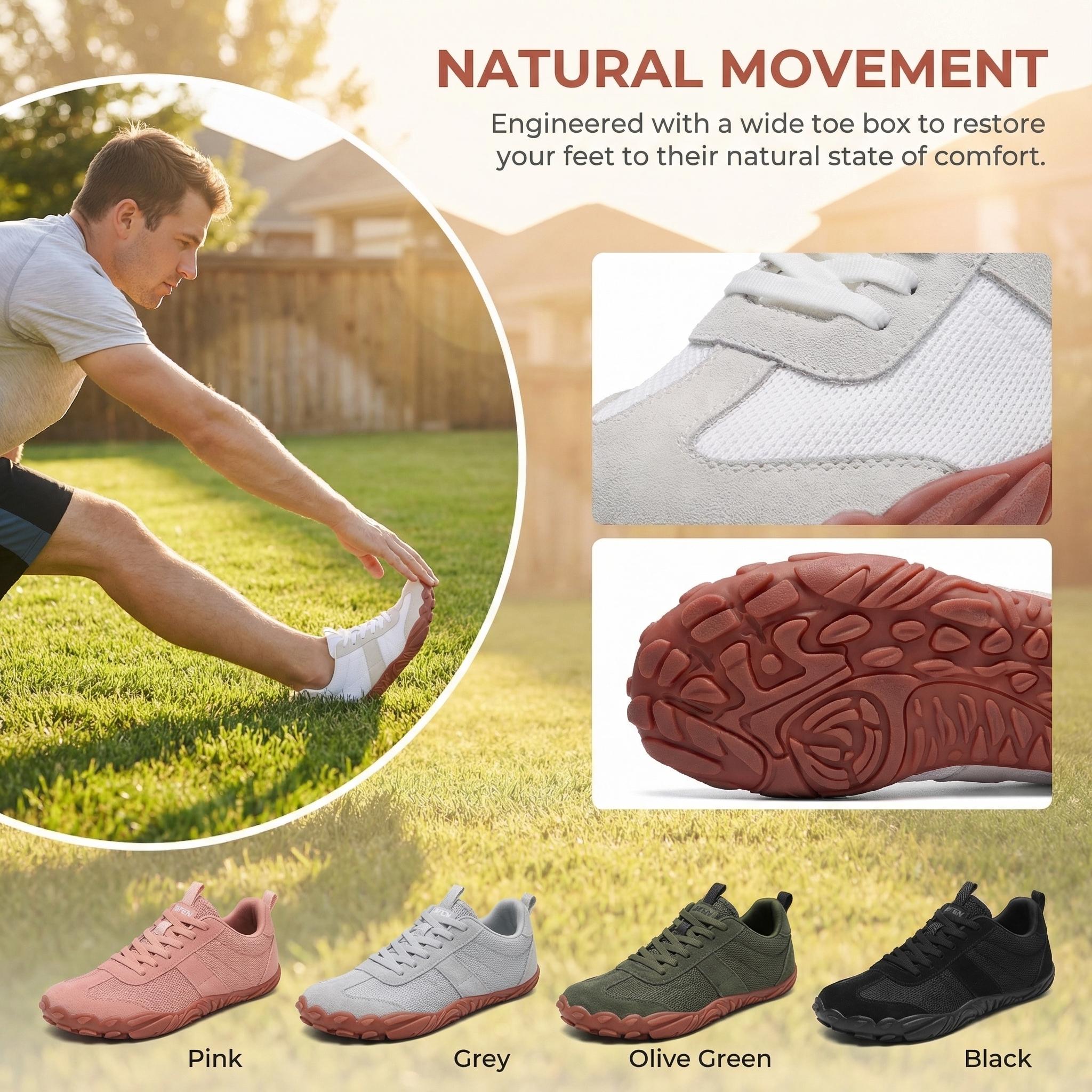 UBFEN Barefoot Shoes | Wide Toe Box Zero Drop Lightweight Sneakers