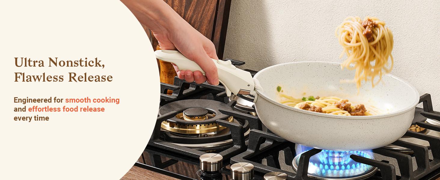 [NEW]SODAY 15pcs Pots and Pans Set Non Stick, Cookware Sets with Detachable Handle, Nonstick RV Kitchen Cooking Set Removable Handles, Oven Safe,Stackable, Frying,Kitchenware,stock up on specials,Valentines Day gifts, gifts