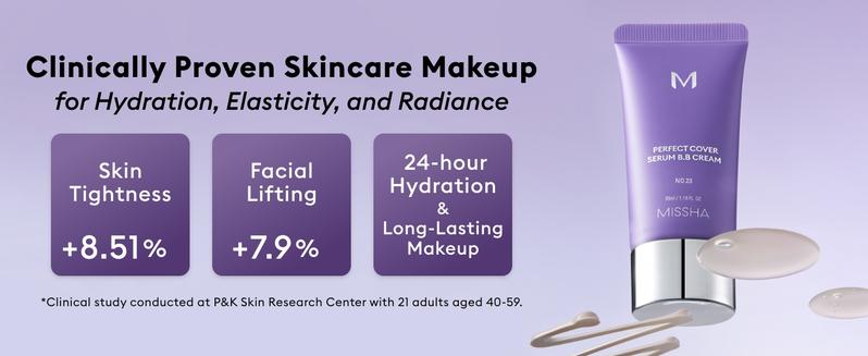 [MISSHA Official] VIRAL BB DUO! M Perfect Cover Serum BB Cream Bundle - Bifida Ferment Lysate Serum-Infused BB Cream Bundle for Anti-Aging Skin Rejuvenation, Skin Tint, Tinted Moisturizer,Glass Skin CardiBB OGBB PurpleBB