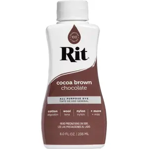 Rit Brown Cocoa 8 oz Liquid Fabric Dye for Clothing Décor & Crafts