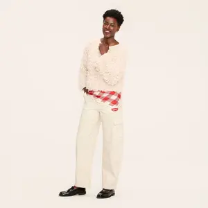 Women's Mid-Rise Barrel Leg Cargo Denim Pants - Woolrich