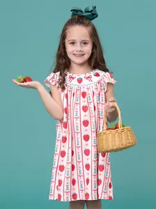 Strawberry Rows Smocked Dress
