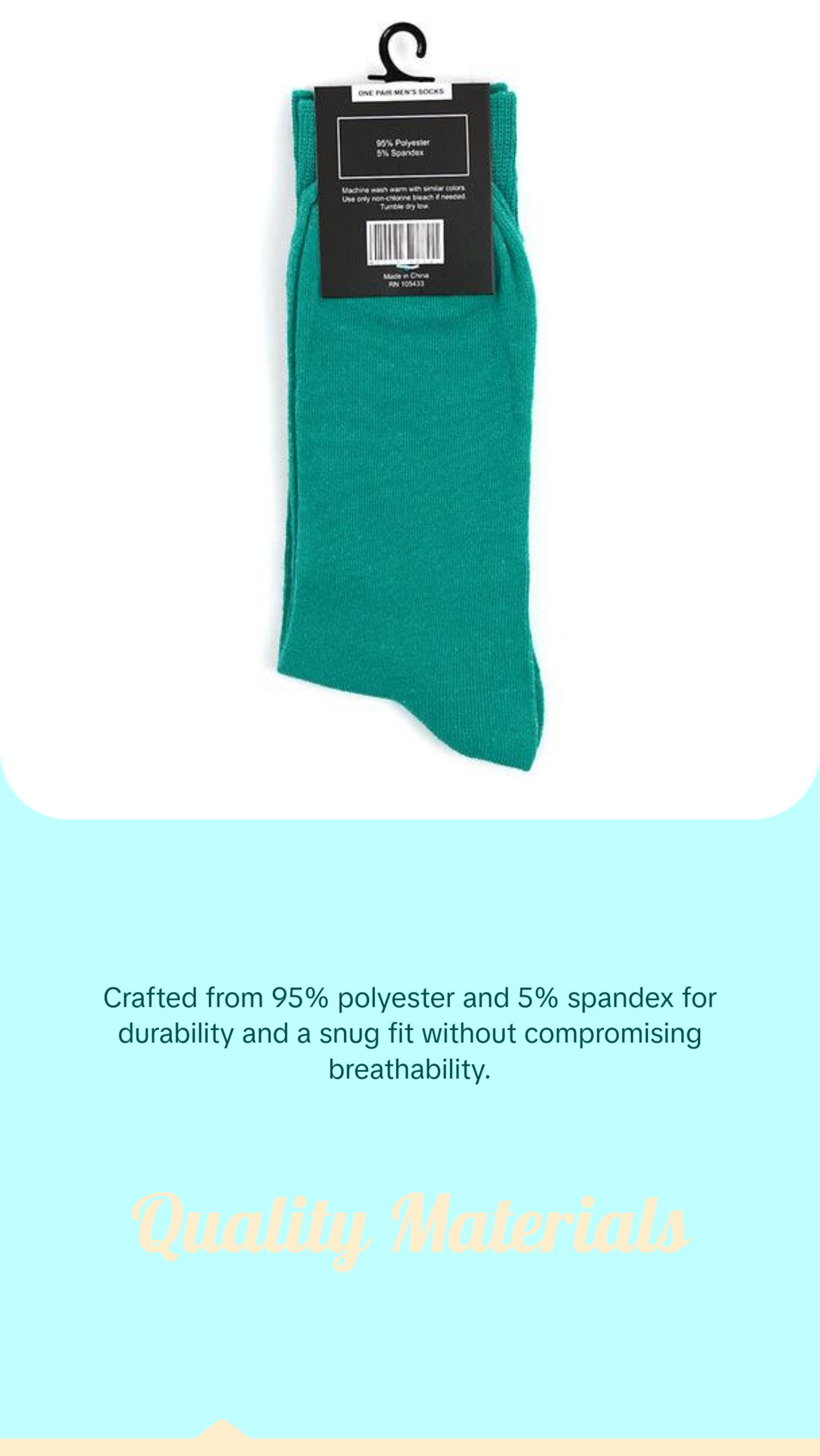 Men's Socks - Solid Crew