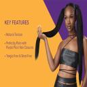 Outre Human Hair Blend Weave Premium Purple Pack Brazilian Boutique Miracle Coily Fro 5Pcs with 4" Deep Lace Closure