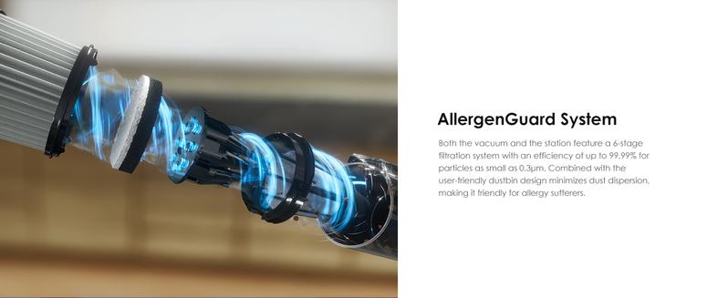 Tineco PURE ONE Station 5 Cordless Smart Vacuum with 2.5L Auto Dust Base Full-Path Self-Cleaning 175W Suction ZeroTangle Tech iLoop Smart Sensor for Hard Floor & Carpet