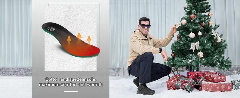 FitVille Men's Extra Wide Snow Boots Winter Shoes with Fur Lining Waterproof Heat Lock Technology for Outdoor Comfort & Traction