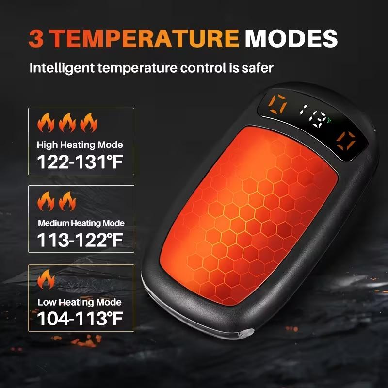 Emergency Rechargeable Hand Warmers with COB Light, 2 Pack Portable Magnetic Electric Hand Warmers, 12hrs Long-Lasting Warmth, Double-Sided Heating, Pocket Size, Outdoor Heater, Winter Gifts for Women & Men