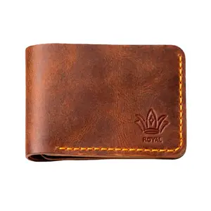 ROYAL Signature Wallet - Genuine Leather Minimalist Design with Reinforced Contrast Stitching & Slim Profile for Perfect Pocket Fit in Three Finishes