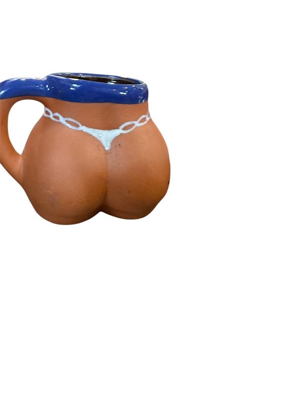 Cheeky Mexican Booty Mug - Funny Thong, Blue & White, Reusable Drinkware, Ideal for Father, Friend, Amigo, and Chivas Fans Ceramic Coffee