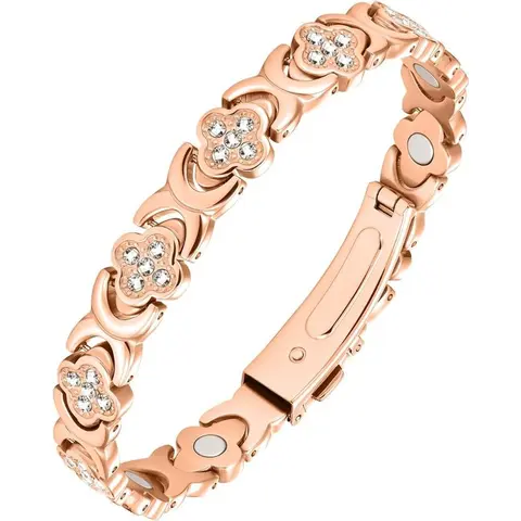 Nandudu Women's Pure Copper Magnetic Bracelet - 3500 Gauss Effective Magnets, Stretch Stackable Copper Bangle, Fashionable Daily Wear Modern Jewelry Gift Accessory, Copper Bangles, Bracelets