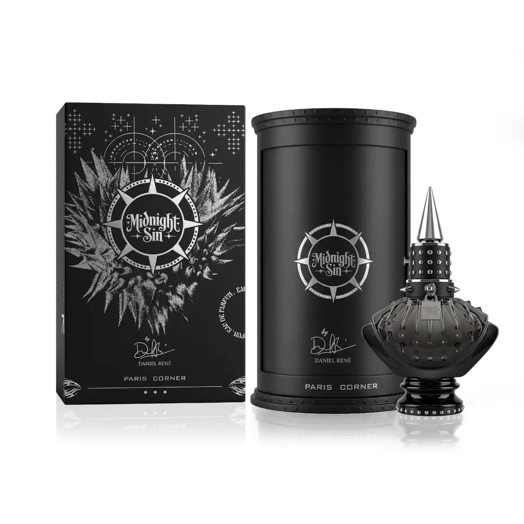 MIDNIGHT SIN EAU DE PARFUM WITH IMPROVED PACKAGING BY PARIS CORNER X DANIEL RENE 100 ML 3.4 FLOZ