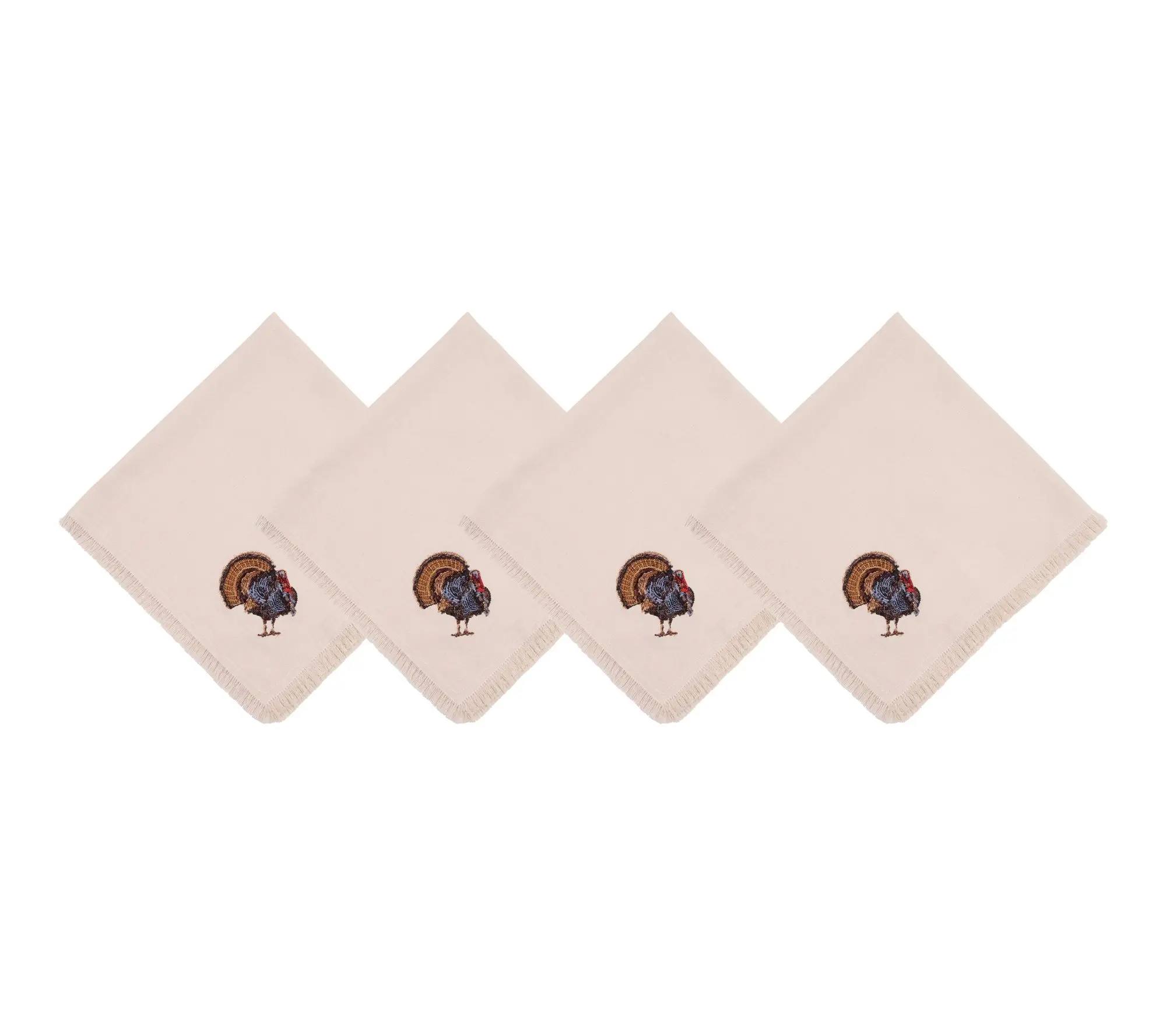 Turkey Set of 4 Cloth Napkins by Valerie