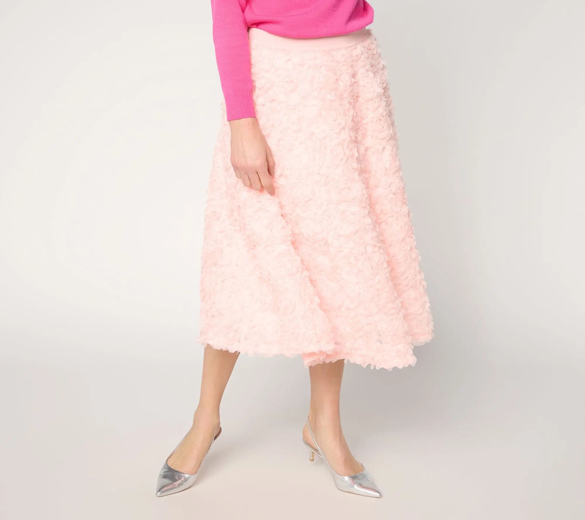Mally Roncal Petite Rosebud Midi Skirt