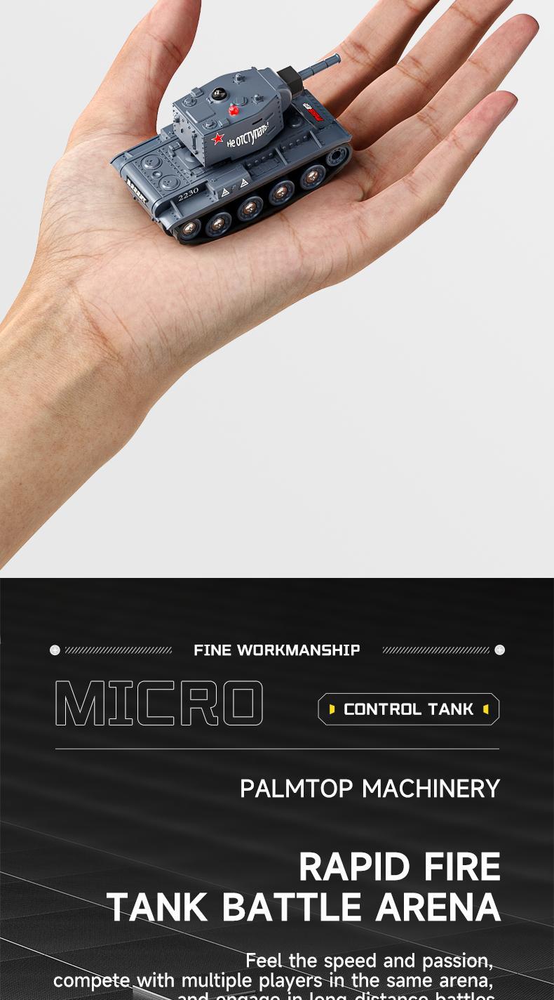 【Live Exclusive】BRRRRT 1/64 RC Tank + RC Forklift Combo Set, Remote Control Military Battle Tank with Infrared System & 7 Channel Mini Forklift Truck, 2.4Ghz Vehicles Toys for Kids and Adults