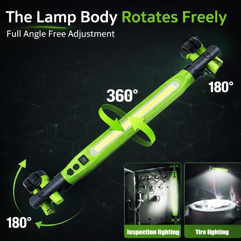 2026 Upgraded Magnetic LED Work Light Bar Rechargeable Under Hood Mechanic Light Portable COB Inspection Lamp with Magnetic Base Hooks USB Power Bank for Car Repair Garage Camping 2026 Upgraded Magnetic LED Work Light Bar Rechargeable Under Hood Mechanic Light Portable COB Inspection Lamp with Magnetic Base Hooks USB Power Bank for Car Repair Garage Camping