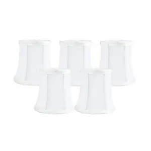 Meriville Faux Silk Clip On Chandelier Lamp Shades, 3.5-inch by 4.5-inch by 4.5-inch