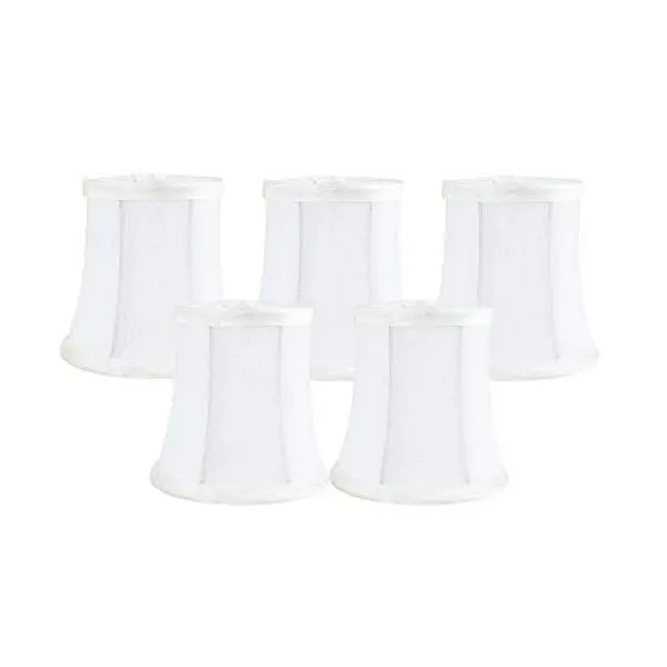 Meriville Faux Silk Clip On Chandelier Lamp Shades, 3.5-inch by 4.5-inch by 4.5-inch