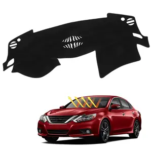 Canvcle Nissan Altima Dash Mat 2013-2018 Custom Fit Dashboard Cover Suede Non-Slip UV Protection Anti-Glare Heat Shield Car Interior Accessories